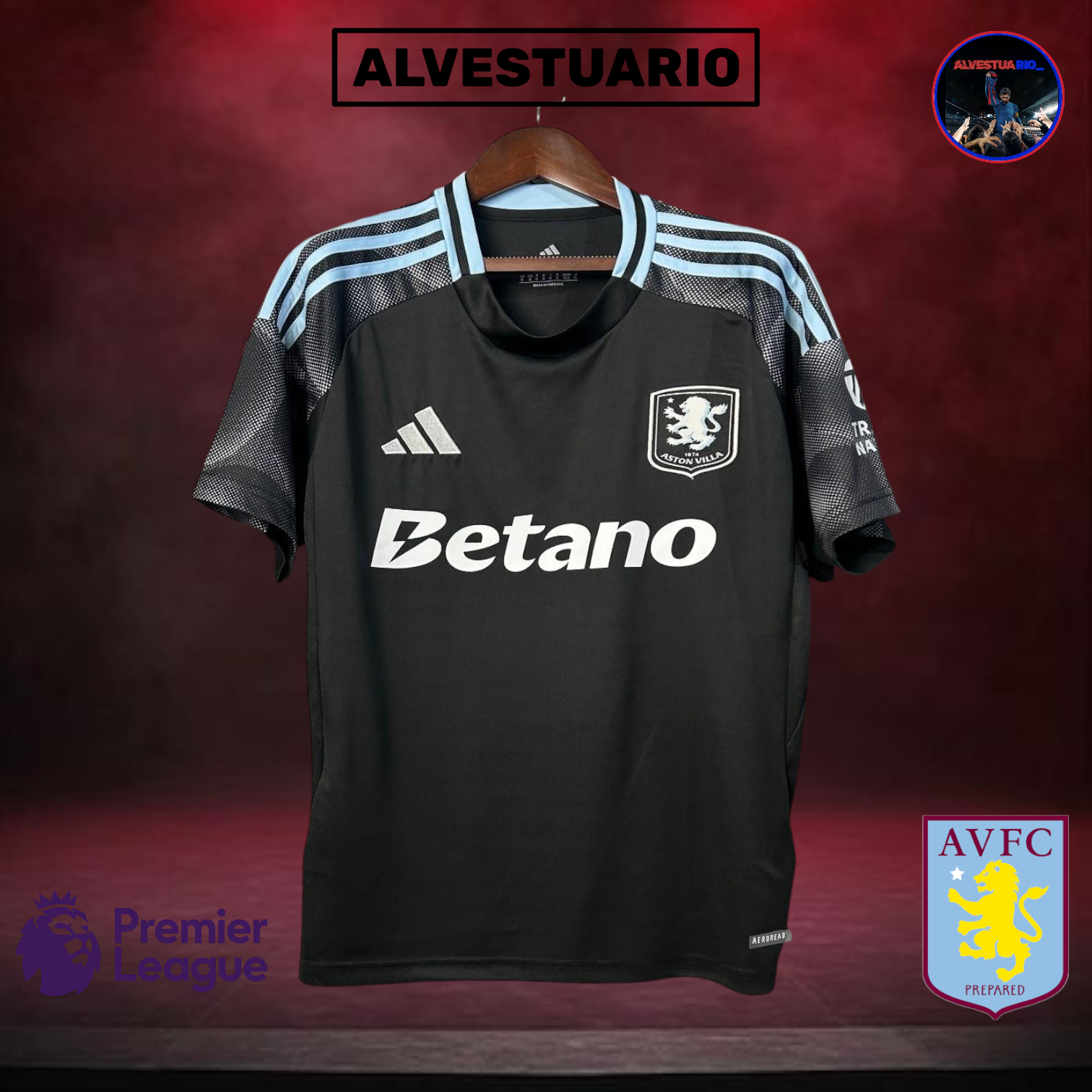 2ÂȘCamiseta Aston Villa 2025/26